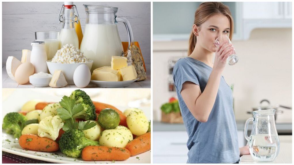 Diet for aggravation of gout - water, dairy products, cooked vegetables