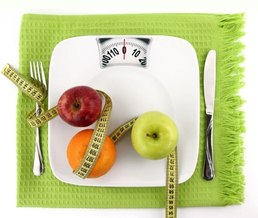 The fruit on the scales