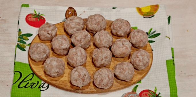 With induction cooked meat