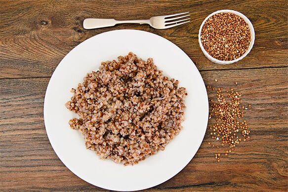 Steamed buckwheat on a diet